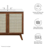 Wren 36" Bathroom Vanity in Walnut White