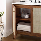 Wren 36" Bathroom Vanity in Walnut White