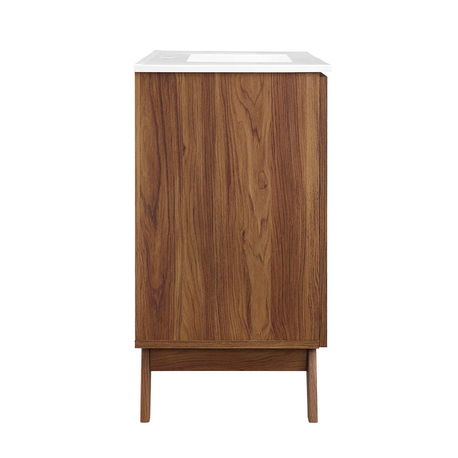 Wren 36" Bathroom Vanity in Walnut White