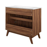 Wren 36" Bathroom Vanity in Walnut White