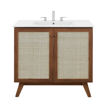 Soma 36" Bathroom Vanity in Walnut White