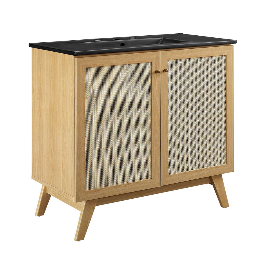 Wren 36" Bathroom Vanity in Oak Black