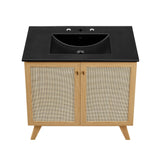 Wren 36" Bathroom Vanity in Oak Black