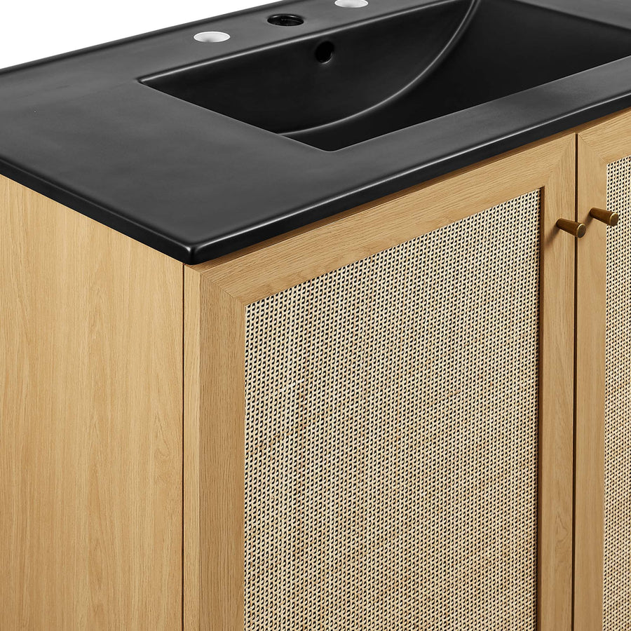 Wren 36" Bathroom Vanity in Oak Black