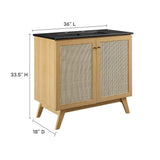 Wren 36" Bathroom Vanity in Oak Black