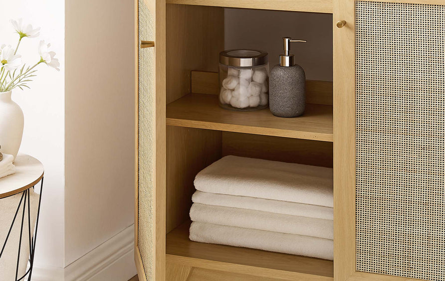 Wren 36" Bathroom Vanity in Oak Black