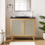 Wren 36" Bathroom Vanity in Oak Black