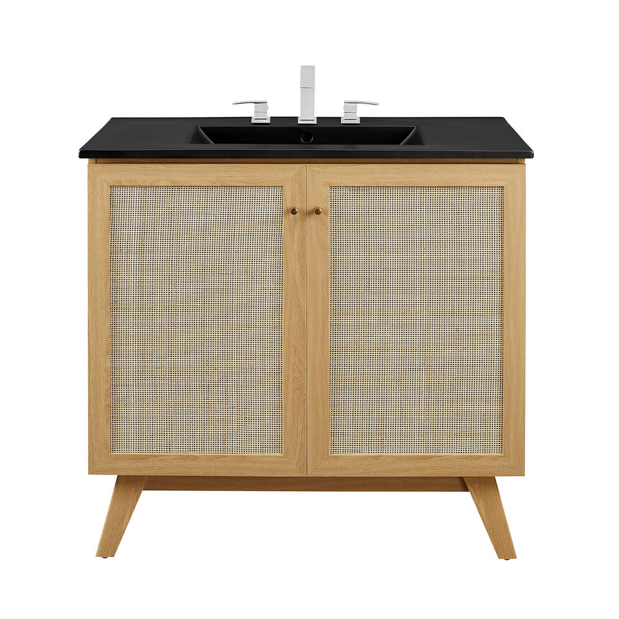 Wren 36" Bathroom Vanity in Oak Black