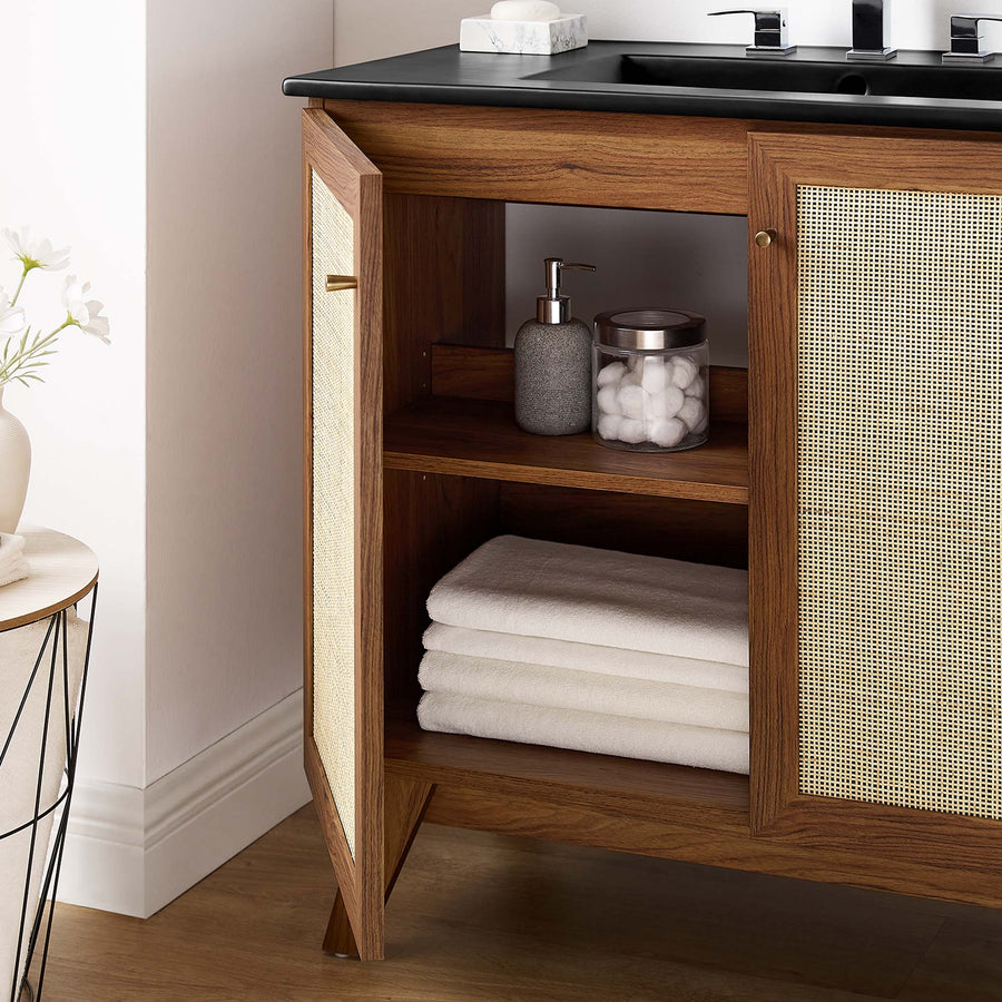Wren 36" Bathroom Vanity in Walnut Black