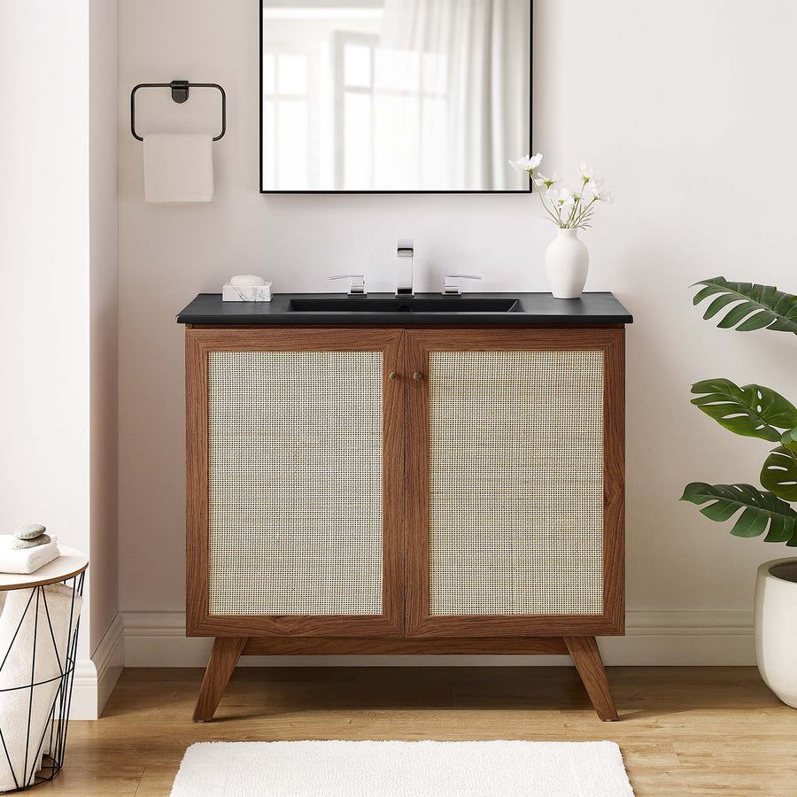 Wren 36" Bathroom Vanity in Walnut Black
