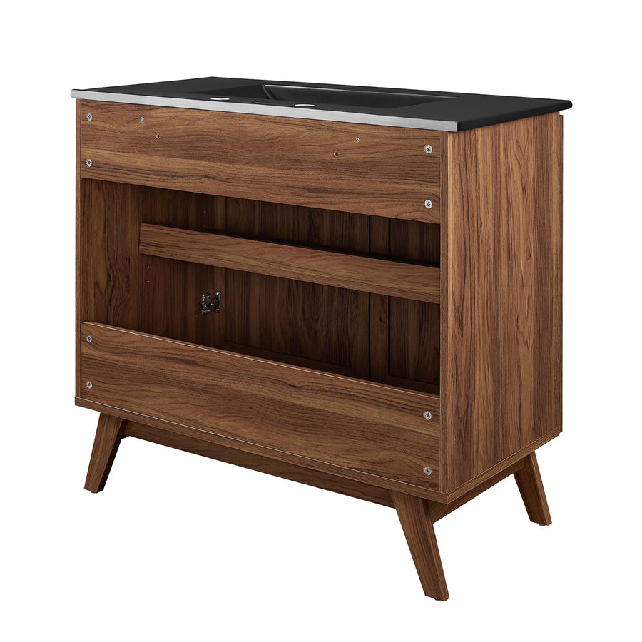 Wren 36" Bathroom Vanity in Walnut Black