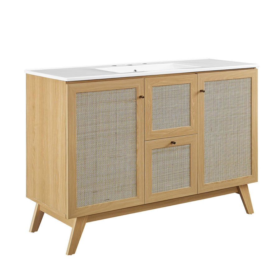 Wren 48" Single Sink Bathroom Vanity in Oak White