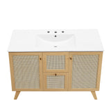 Wren 48" Single Sink Bathroom Vanity in Oak White