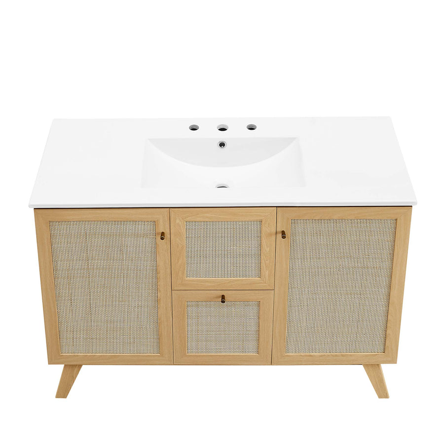 Wren 48" Single Sink Bathroom Vanity in Oak White