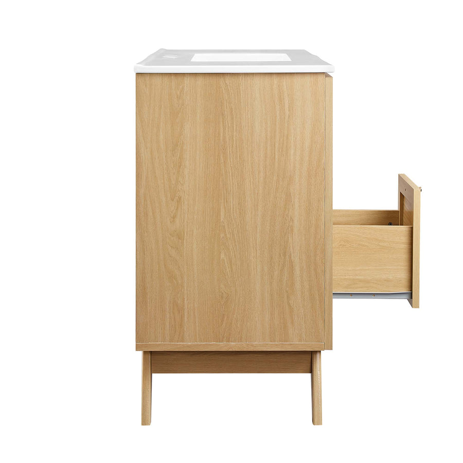 Wren 48" Single Sink Bathroom Vanity in Oak White