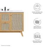Wren 48" Single Sink Bathroom Vanity in Oak White