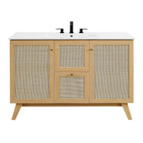 Wren 48" Single Sink Bathroom Vanity in Oak White