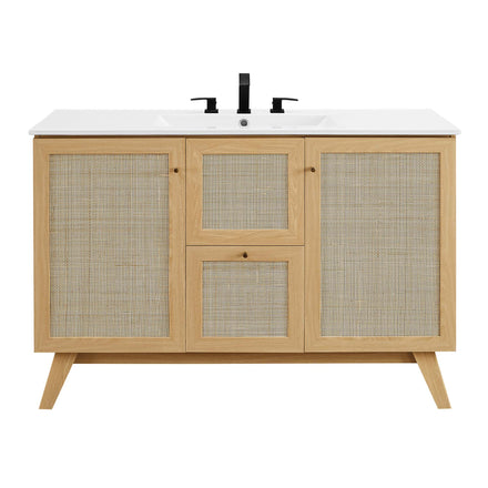 Soma 48" Single Sink Bathroom Vanity in Oak White