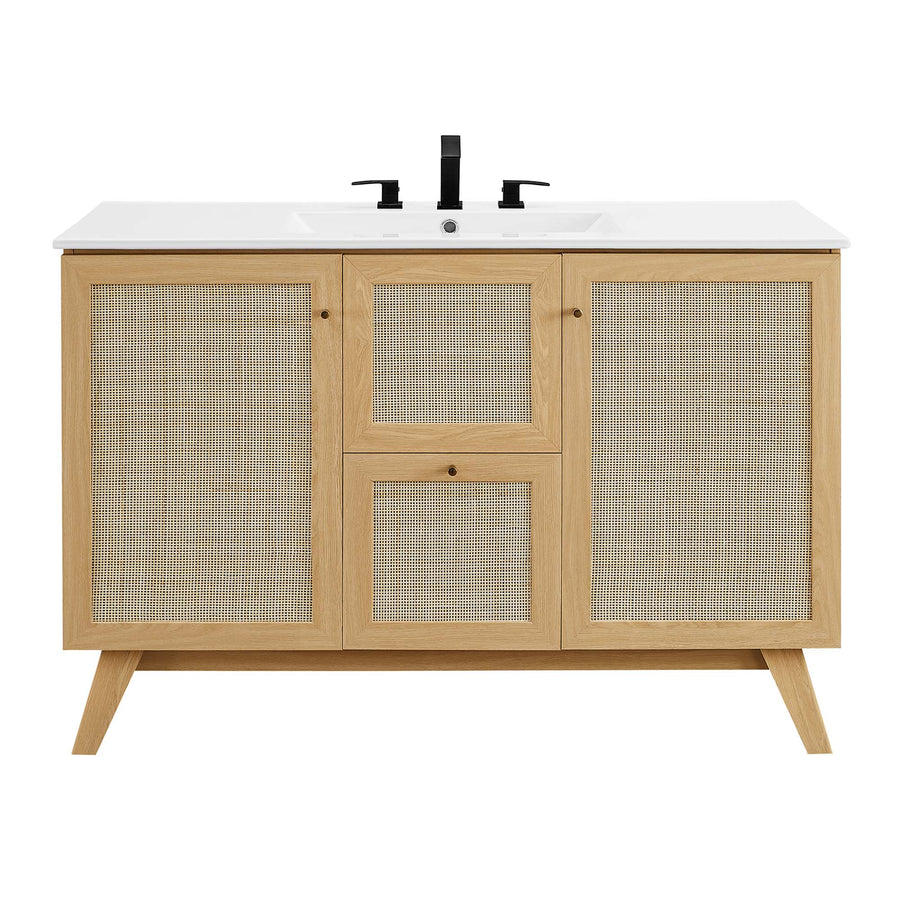 Wren 48" Single Sink Bathroom Vanity in Oak White