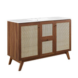 Wren 48" Single Sink Bathroom Vanity in Walnut White