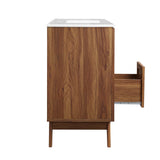 Wren 48" Single Sink Bathroom Vanity in Walnut White