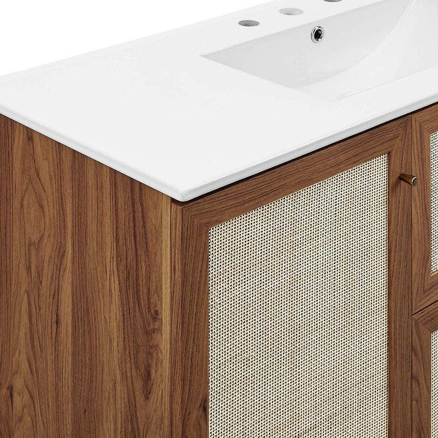Wren 48" Single Sink Bathroom Vanity in Walnut White