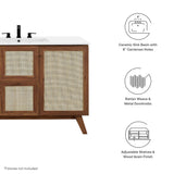 Wren 48" Single Sink Bathroom Vanity in Walnut White