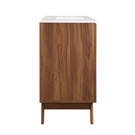 Soma 48" Single Sink Bathroom Vanity in Walnut White