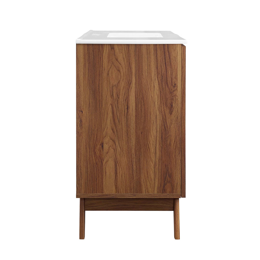 Wren 48" Single Sink Bathroom Vanity in Walnut White