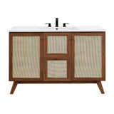 Wren 48" Single Sink Bathroom Vanity in Walnut White