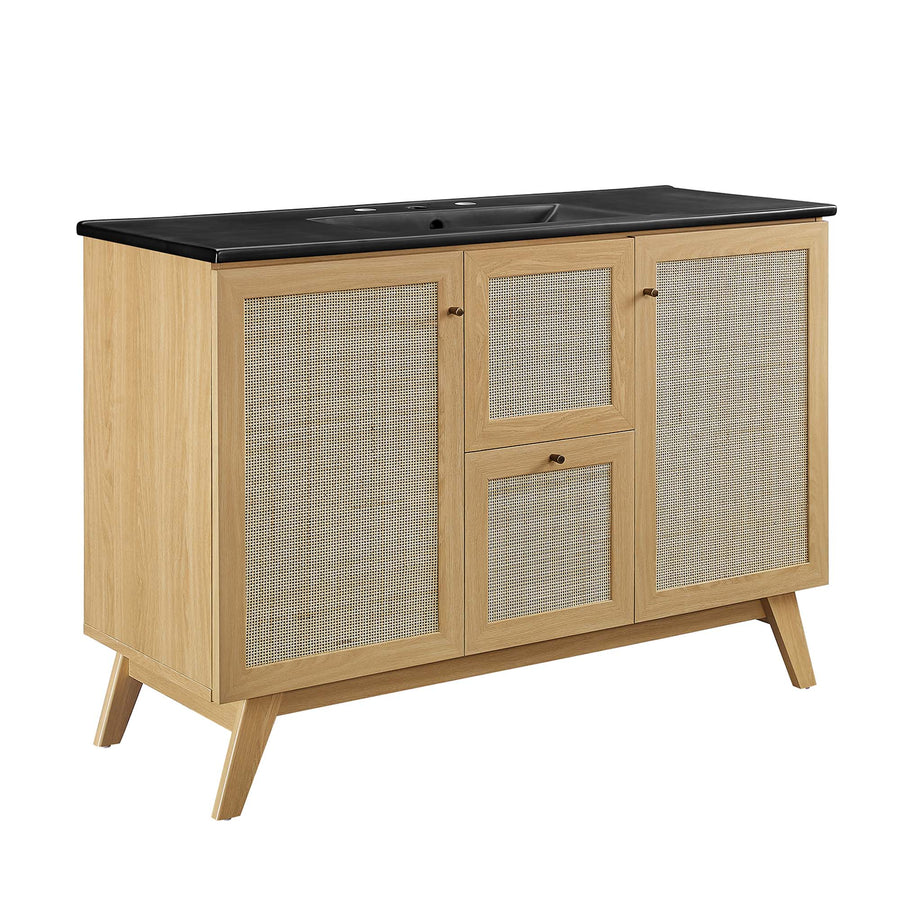 Wren 48" Single Sink Bathroom Vanity in Oak Black