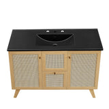 Wren 48" Single Sink Bathroom Vanity in Oak Black