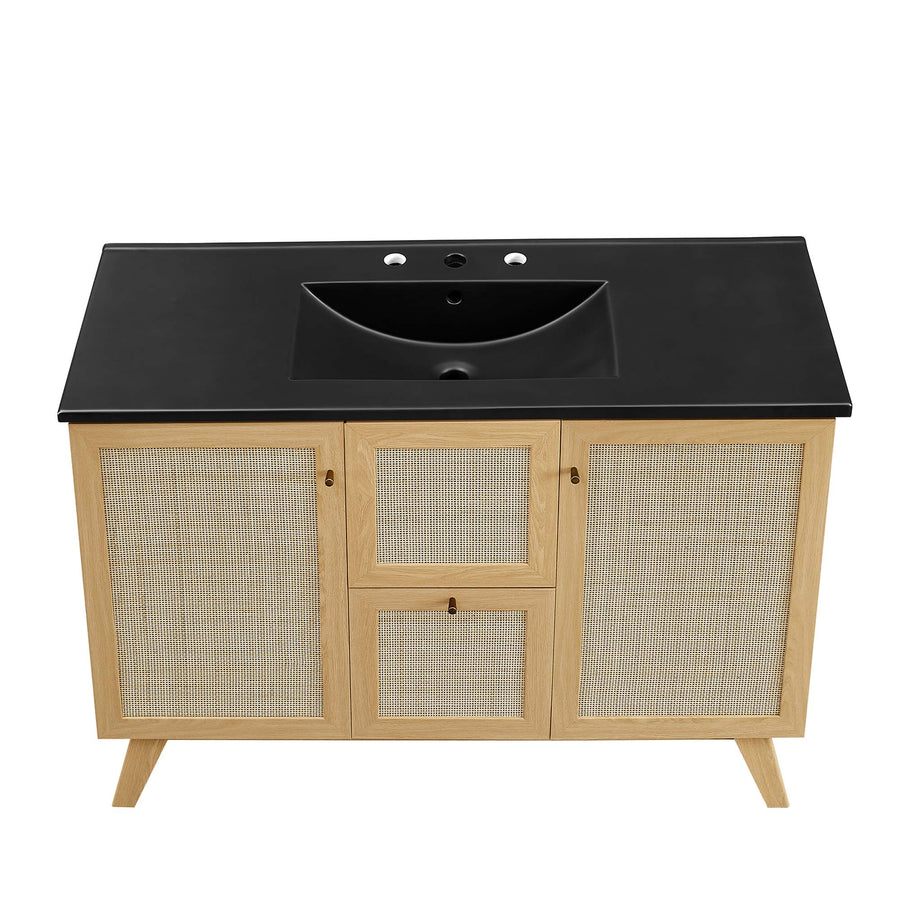 Wren 48" Single Sink Bathroom Vanity in Oak Black