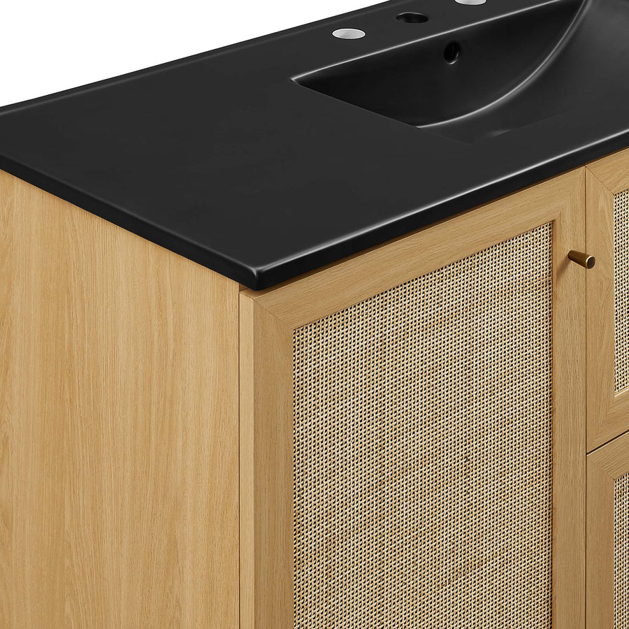 Wren 48" Single Sink Bathroom Vanity in Oak Black