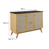 Wren 48" Single Sink Bathroom Vanity in Oak Black