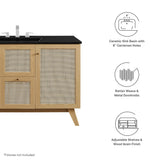 Wren 48" Single Sink Bathroom Vanity in Oak Black