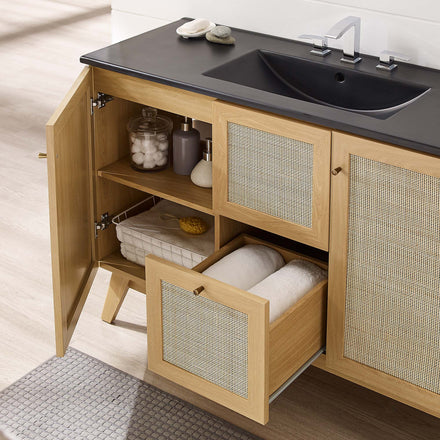 Soma 48" Single Sink Bathroom Vanity in Oak Black