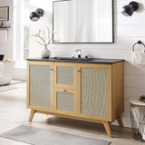 Wren 48" Single Sink Bathroom Vanity in Oak Black