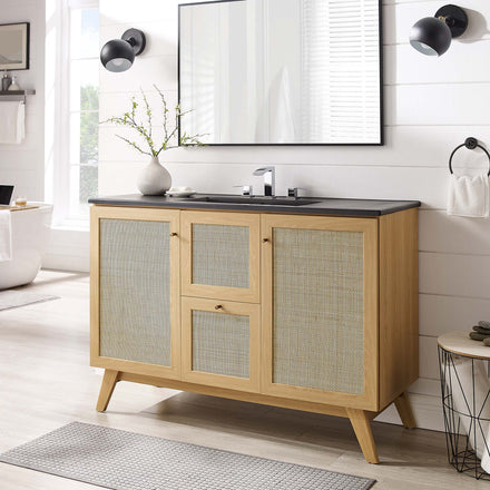 Soma 48" Single Sink Bathroom Vanity in Oak Black