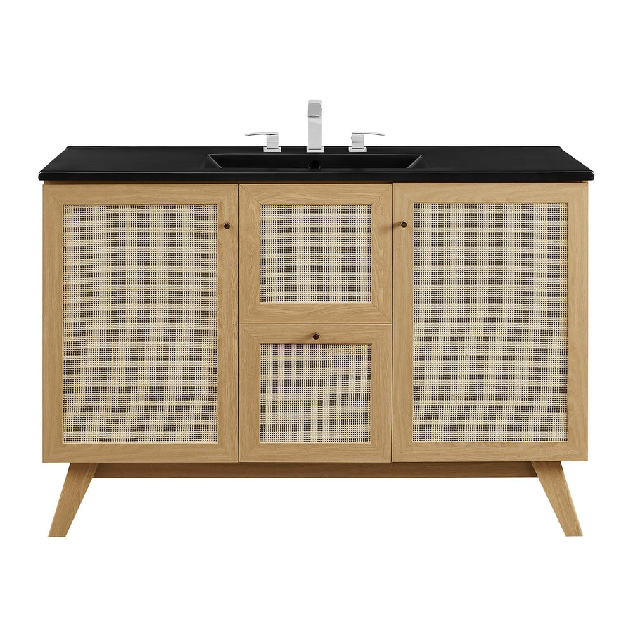 Wren 48" Single Sink Bathroom Vanity in Oak Black