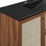 Wren 48" Single Sink Bathroom Vanity in Walnut Black