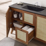 Wren 48" Single Sink Bathroom Vanity in Walnut Black