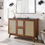 Wren 48" Single Sink Bathroom Vanity in Walnut Black