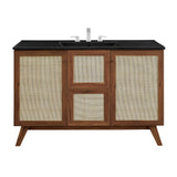 Wren 48" Single Sink Bathroom Vanity in Walnut Black