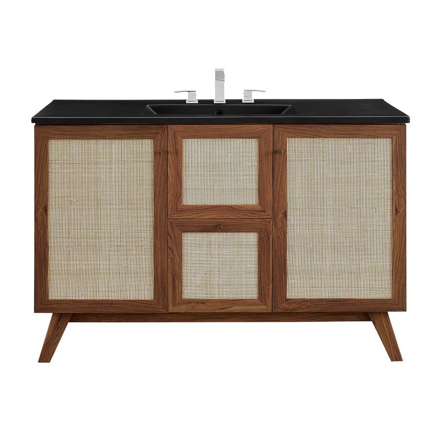 Wren 48" Single Sink Bathroom Vanity in Walnut Black