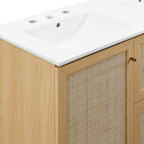 Wren 48" Double Sink Bathroom Vanity in Oak White