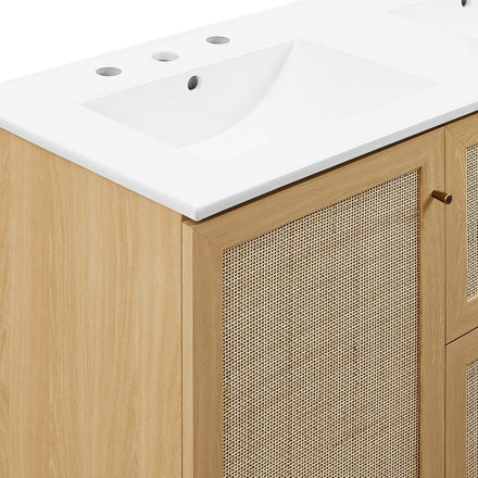 Soma 48" Double Sink Bathroom Vanity in Oak White