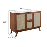 Wren 48" Double Sink Bathroom Vanity in Walnut White