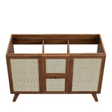 Wren 48" Double Sink Bathroom Vanity in Walnut White