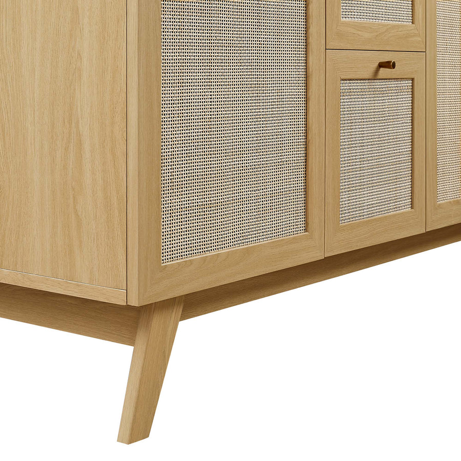 Wren 48" Double Sink Bathroom Vanity in Oak Black